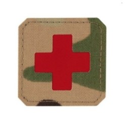 Nášivka M-Tac Medic Cross Laser Cut - multicam-červená