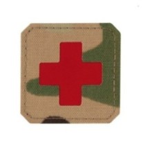 Nášivka M-Tac Medic Cross Laser Cut - multicam-červená