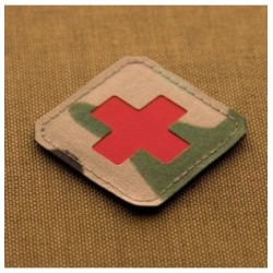 Nášivka M-Tac Medic Cross Laser Cut - multicam-červená