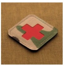 Nášivka M-Tac Medic Cross Laser Cut - multicam-červená