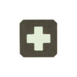 Nášivka M-Tac Medic Cross Laser Cut Glow - olivová-biela