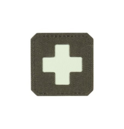Nášivka M-Tac Medic Cross Laser Cut Glow - olivová-biela