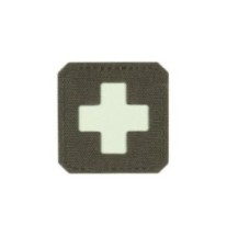 Nášivka M-Tac Medic Cross Laser Cut Glow - olivová-biela