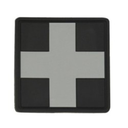 Nášivka M-Tac Medic Cross Square - čierna-sivá