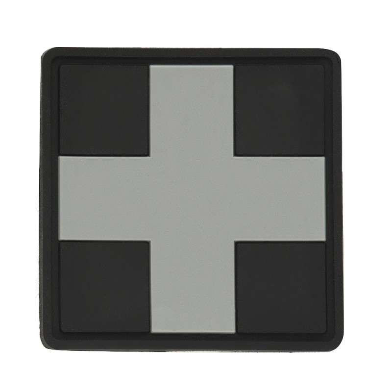 Nášivka M-Tac Medic Cross Square - čierna-sivá Nášivka M-Tac Medic Cross Square - čierna-sivá