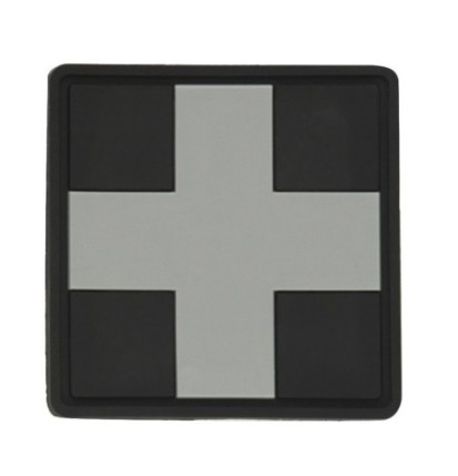Nášivka M-Tac Medic Cross Square - čierna-sivá