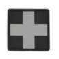 Nášivka M-Tac Medic Cross Square - čierna-sivá Nášivka M-Tac Medic Cross Square - čierna-sivá