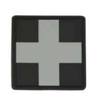 Nášivka M-Tac Medic Cross Square - čierna-sivá
