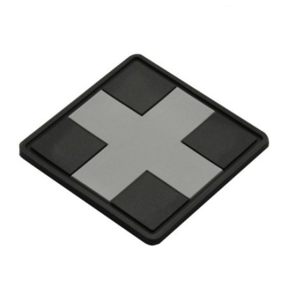 Nášivka M-Tac Medic Cross Square - čierna-sivá