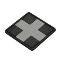 Nášivka M-Tac Medic Cross Square - čierna-sivá