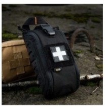 Nášivka M-Tac Medic Cross Square - čierna-sivá