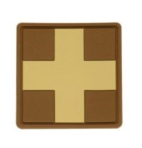 Nášivka M-Tac Medic Cross Square - coyote-desert