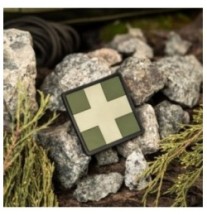 Nášivka M-Tac Medic Cross Square - olivová-desert