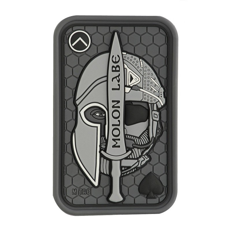 Nášivka M-Tac Molon Labe Ace 3D - sivá Nášivka M-Tac Molon Labe Ace 3D - sivá
