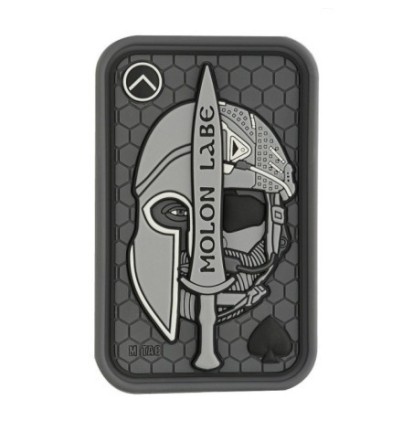 Nášivka M-Tac Molon Labe Ace 3D - sivá