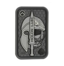 Nášivka M-Tac Molon Labe Ace 3D - sivá