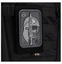 Nášivka M-Tac Molon Labe Ace 3D - sivá