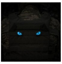 Nášivka M-Tac Tiger Eyes Laser Cut 2 ks - olivová-modrá