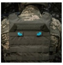 Nášivka M-Tac Tiger Eyes Laser Cut 2 ks - olivová-modrá