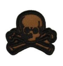 Nášivka textilná M-Tac Old Skull - coyote-čierna