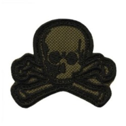 Nášivka textilná M-Tac Old Skull - olivová-čierna