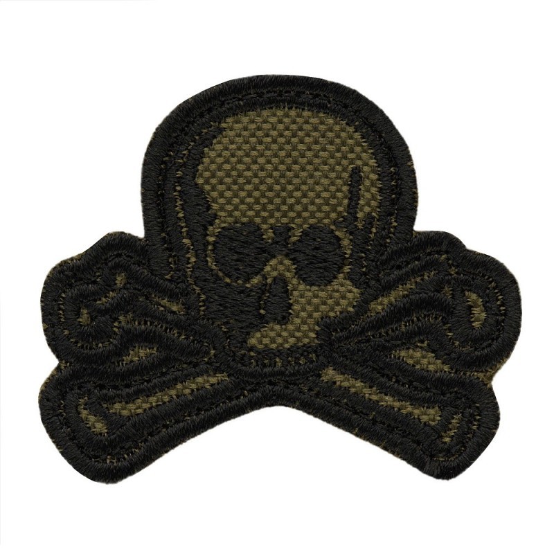 Nášivka textilná M-Tac Old Skull - olivová-čierna