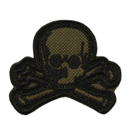Nášivka textilná M-Tac Old Skull - olivová-čierna