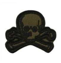 Nášivka textilná M-Tac Old Skull - olivová-čierna
