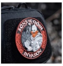 Nášivka M-Tac Sons of Odin 3D - červená-čierna