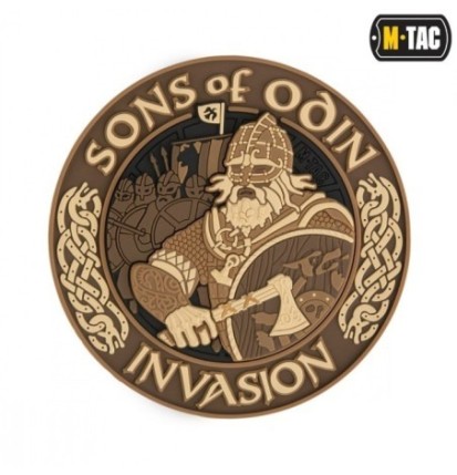 Nášivka M-Tac Sons of Odin 3D - hnedá-desert