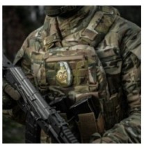 Nášivka M-Tac M67 3D 3 - coyote-strieborná