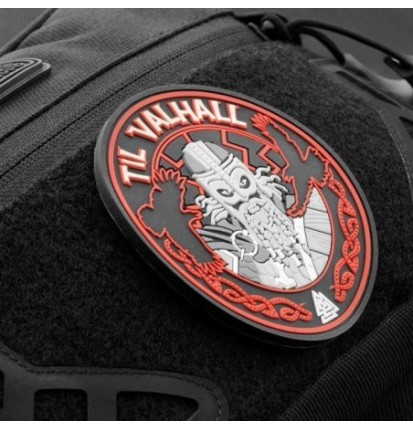 Nášivka M-Tac Til Valhall 3D - červená-čierna