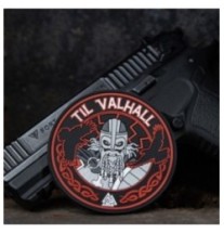 Nášivka M-Tac Til Valhall 3D - červená-čierna
