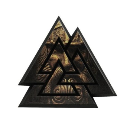 Nášivka M-Tac Valknut 3D - čierna-coyote