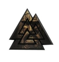 Nášivka M-Tac Valknut 3D - čierna-coyote