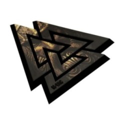 Nášivka M-Tac Valknut 3D - čierna-coyote