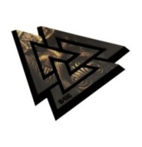 Nášivka M-Tac Valknut 3D - čierna-coyote