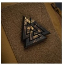 Nášivka M-Tac Valknut 3D - čierna-coyote