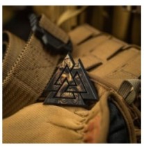 Nášivka M-Tac Valknut 3D - čierna-coyote