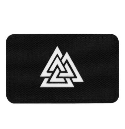 Nášivka M-Tac Valknut Horizontal Laser Cut Glow - čierna-biela