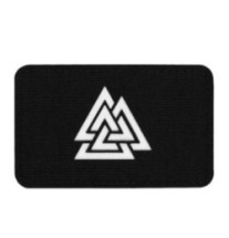 Nášivka M-Tac Valknut Horizontal Laser Cut Glow - čierna-biela