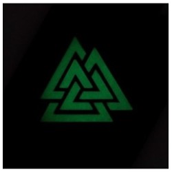 Nášivka M-Tac Valknut Horizontal Laser Cut Glow - čierna-biela