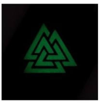 Nášivka M-Tac Valknut Horizontal Laser Cut Glow - čierna-biela