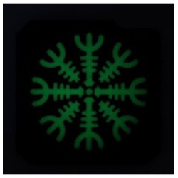 Nášivka M-Tac Helm of Terror Laser Cut Glow - čierna-biela