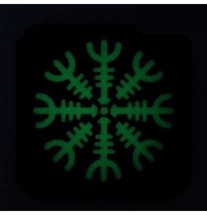 Nášivka M-Tac Helm of Terror Laser Cut Glow - čierna-biela