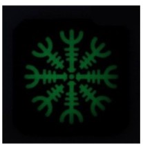 Nášivka M-Tac Helm of Terror Laser Cut Glow - čierna-biela