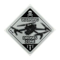 Samolepka M-Tac Drone Zone 12x12 cm - svietiací