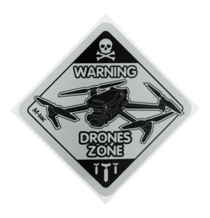 Samolepka M-Tac Drone Zone 12x12 cm - svietiací