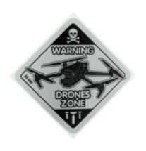 Samolepka M-Tac Drone Zone 12x12 cm - svietiací