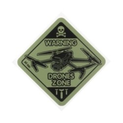 Samolepka M-Tac Drone Zone 12x12 cm - olivová-čierna